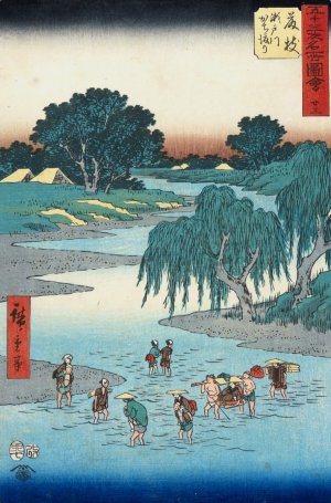 Fujieda Oil painting by Ando Hiroshige