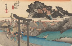 Fujisawa; Yugyoji (temple name) by Ando Hiroshige Oil Painting