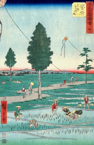 Fukuroi  by Ando Hiroshige - Hand-Painted Oil Painting Reproduction
