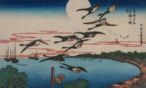 Full Moon over Takanawa, from the series Famous Places in the Eastern Capital by Ando Hiroshige Oil Painting