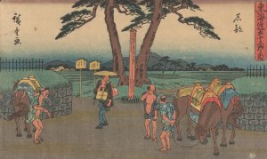 Ishibe by Ando Hiroshige Oil Painting
