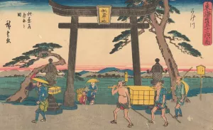 Kakegawa by Ando Hiroshige Oil Painting