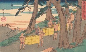 Kameyama by Ando Hiroshige Oil Painting