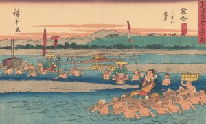 Kanaya by Ando Hiroshige Oil Painting