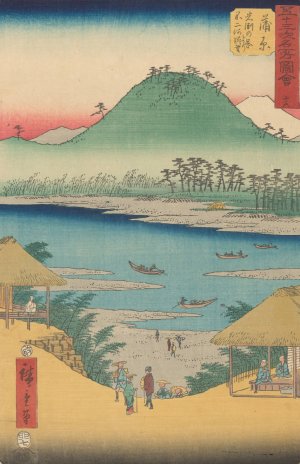 Kanbara by Ando Hiroshige Oil Painting