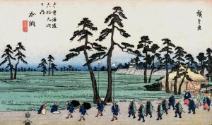 Kano, from the series Sixty-nine Stations of the Kisokaido by Ando Hiroshige Oil Painting