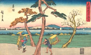 Kusatsu by Ando Hiroshige Oil Painting