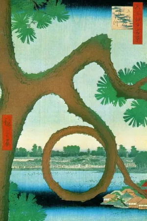 Moon Pine, Ueno by Ando Hiroshige Oil Painting