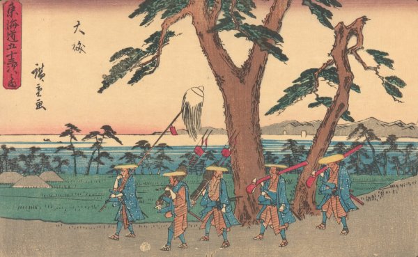 Oiso  by Ando Hiroshige - Hand-Painted Oil Painting Reproduction