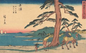 Okitsu by Ando Hiroshige Oil Painting