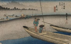 Picture of the Tenryu River near Mitsuke by Ando Hiroshige Oil Painting