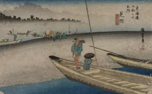 Picture of the Tenryu River near Mitsuke by Ando Hiroshige Oil Painting