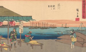 Shinagawa by Ando Hiroshige Oil Painting