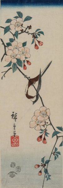 Small Bird by Ando Hiroshige Oil Painting