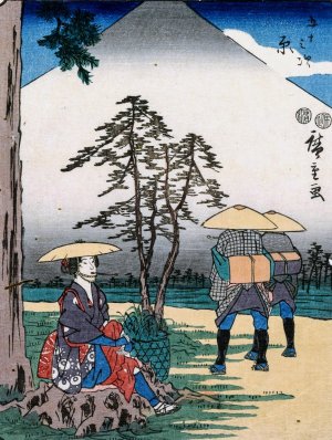 The Fifty-Three Stations of the Tokaido: Hara by Ando Hiroshige Oil Painting