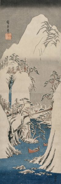 The Fuji River in the Snow by Ando Hiroshige Oil Painting