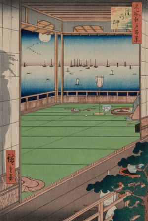The Moon-Viewing Promontory, from the series One Hundred Views of Famous Places in Edo by Ando Hiroshige Oil Painting