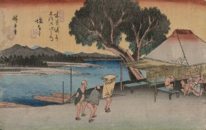 The Sixty-Nine Stations of the Kiso Highway: Shionata by Ando Hiroshige Oil Painting