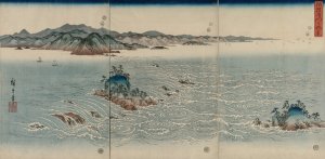 The Whirlpools of Awa by Ando Hiroshige Oil Painting
