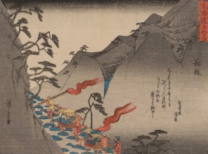Tokaido gojusantsugi, Pl.11 by Ando Hiroshige Oil Painting
