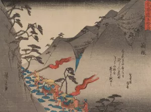 Tokaido gojusantsugi, Pl.11 by Ando Hiroshige Oil Painting