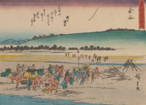 Tokaido gojusantsugi, Pl.25 by Ando Hiroshige Oil Painting