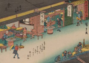 Tokaido gojusantsugi, Pl.43 by Ando Hiroshige Oil Painting