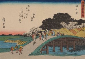 Tokaido gojusantsugi, Pl.44 by Ando Hiroshige Oil Painting