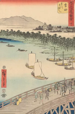 Yoshida by Ando Hiroshige Oil Painting