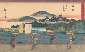 Yoshida Oil painting by Ando Hiroshige