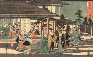 Yoshiwara by Ando Hiroshige Oil Painting