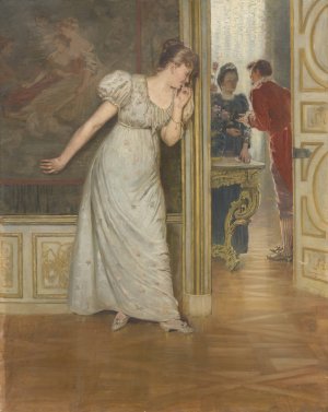 Courting by Andor Dudits Oil Painting
