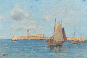 Capodistria An Der Adria by Andor Zullich Von Zullborn Oil Painting