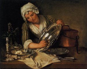 La Recureuse by Andre Bouys Oil Painting