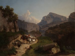 Mountain Landscape by Andras Marko Oil Painting