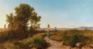 Romisches Aquadukt by Andras Marko Oil Painting