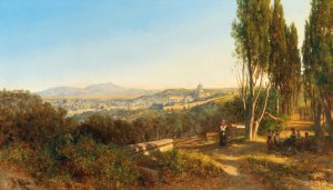 View Of Rome From Villa Madama by Andras Marko Oil Painting