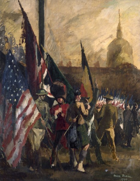 Main Product Photo of Les Allies  Painting by Andre-Charles Mare