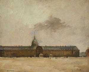 Les Invalides by Andre-Charles Mare Oil Painting