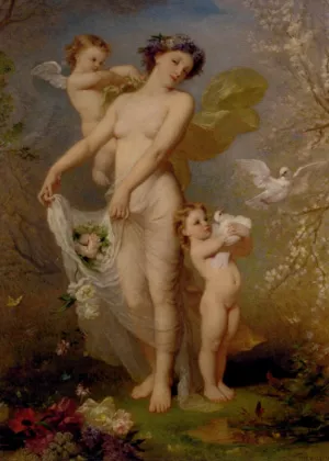 Allegory of Spring painting by Andre Charles Voillemot