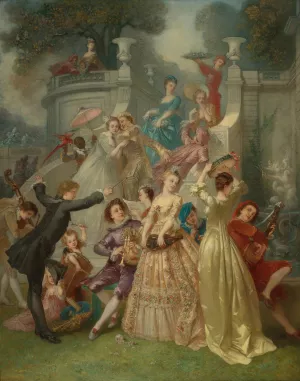 Jeunesse, Printemps De La Vie by Andre-Charles Voillemot Oil Painting