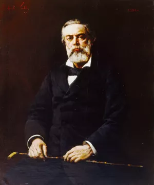 Jules Valles Oil painting by Andre Gill