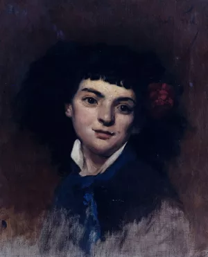 Portrait de femme Oil painting by Andre Gill