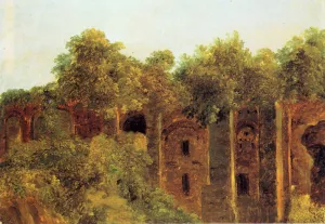 Ruins on the Palatine Hill by Andre Giroux - Oil Painting Reproduction