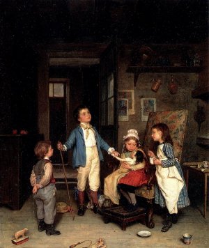 The Doctor's Visit by Andre Henri Dargelas Oil Painting