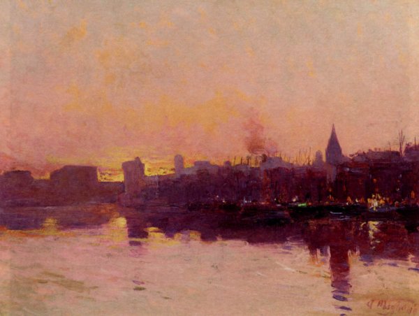 Main Product Photo of Marseille at Dusk Painting by Andre Maglione