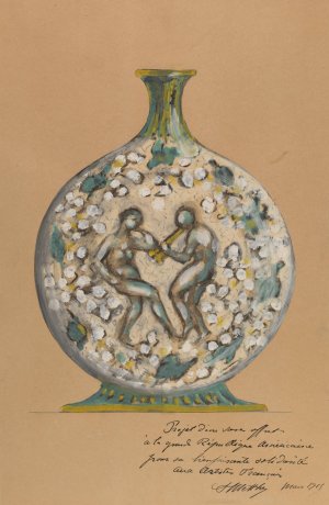 Vase with Dancing Figures by Andre Metthey Oil Painting