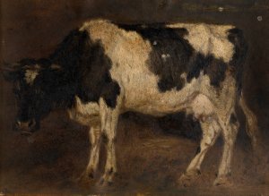 Cow Oil painting by Andre Plumot