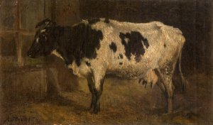 Cow Oil painting by Andre Plumot