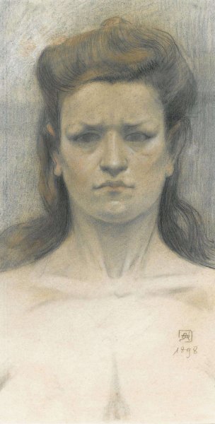 Femme  by Andre Rassenfosse - Hand-Painted Oil Painting Reproduction